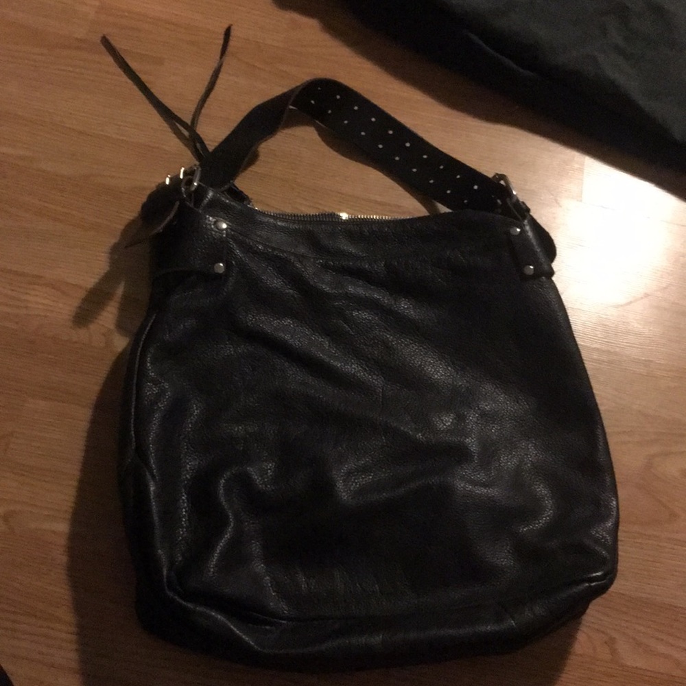 Black Leather Hobo Bag
